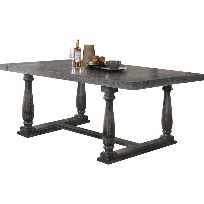 Acme Furniture Bernard 66190 Dining Table - Weathered Grey IMAGE 3
