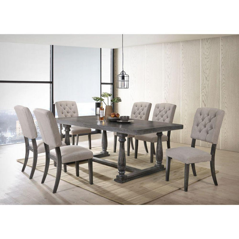 Acme Furniture Bernard 66190 Dining Table - Weathered Grey IMAGE 5