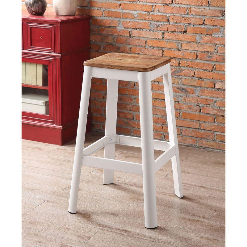 Acme Furniture Jacotte 72331 Bar Stool - Natural and White IMAGE 2