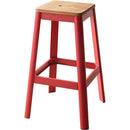 Acme Furniture Jacotte 72334 Bar Stool - Natural and Red IMAGE 1