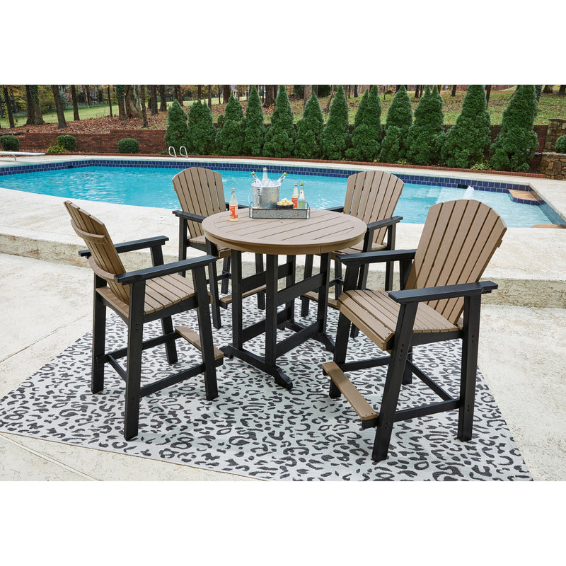  Signature Design by Ashley Fairen Trail P211-613 Round Bar Table with Umbrella Option IMAGE 7