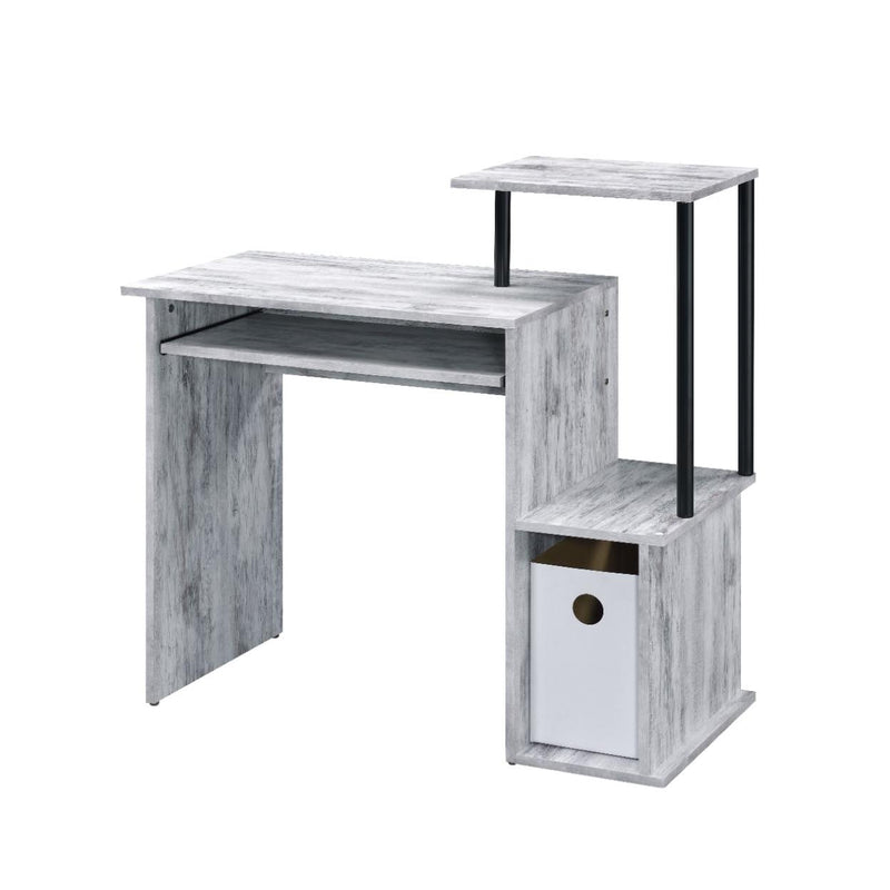 Acme Furniture 92762 Computer Desk - Antique White & Black IMAGE 2