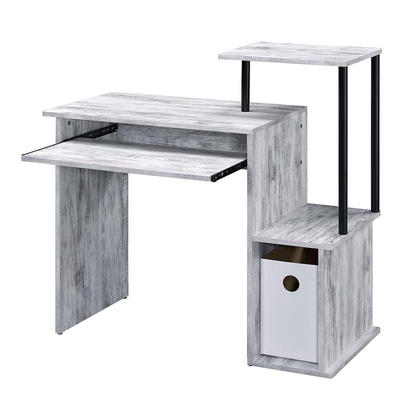 Acme Furniture 92762 Computer Desk - Antique White & Black IMAGE 4