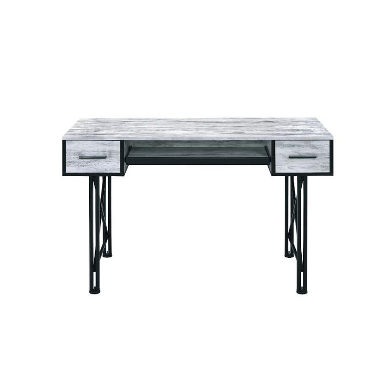Acme Furniture 92797 Computer Desk - Antique White & Black IMAGE 4