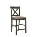Acme Furniture Martha II 73832 Counter Height Chair - Tan Linen & Weathered Gray IMAGE 1