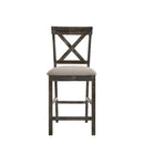 Acme Furniture Martha II 73832 Counter Height Chair - Tan Linen & Weathered Gray IMAGE 2
