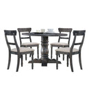 Acme Furniture Leventis 74642 Side Chair - Light Brown Linen & Weathered Gray IMAGE 1