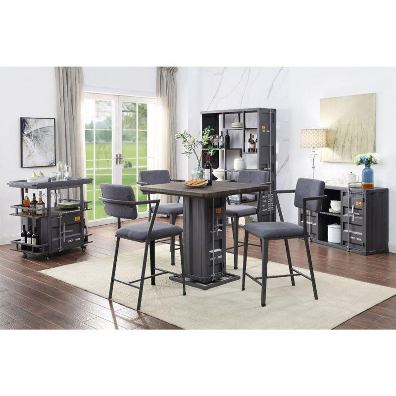 Acme Furniture Cargo 77907 Counter Height Chair - Gunmetal IMAGE 2