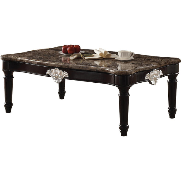 Acme Furniture Ernestine 82150 Coffee Table - Marble & Black IMAGE 1