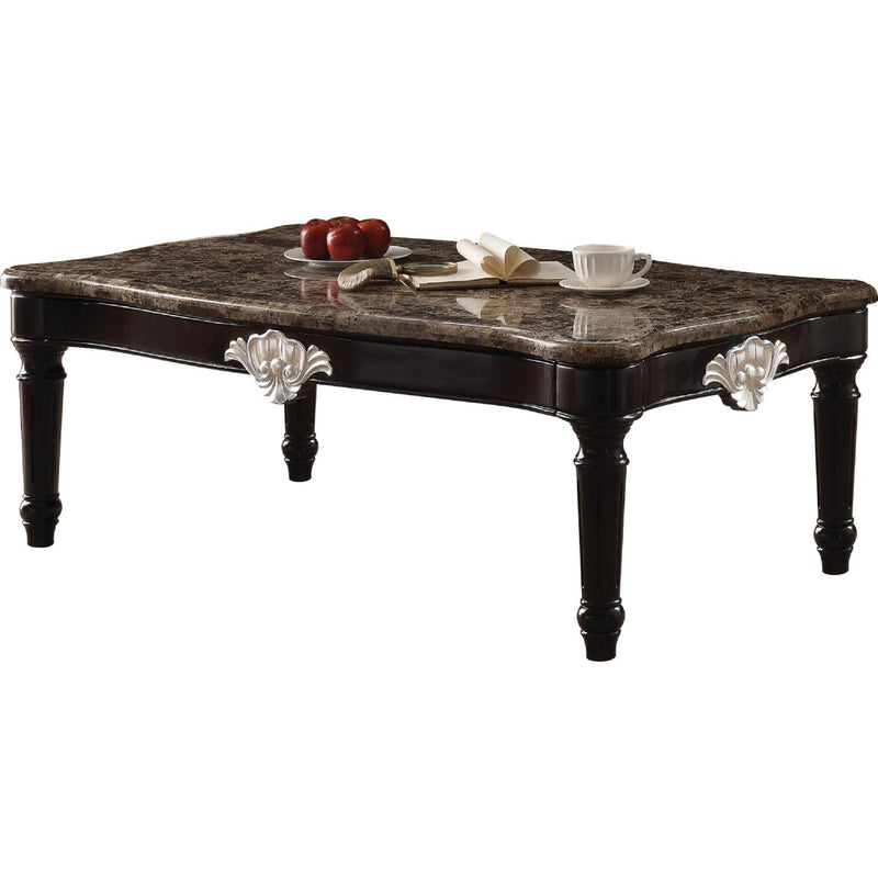 Acme Furniture Ernestine 82150 Coffee Table - Marble & Black IMAGE 1