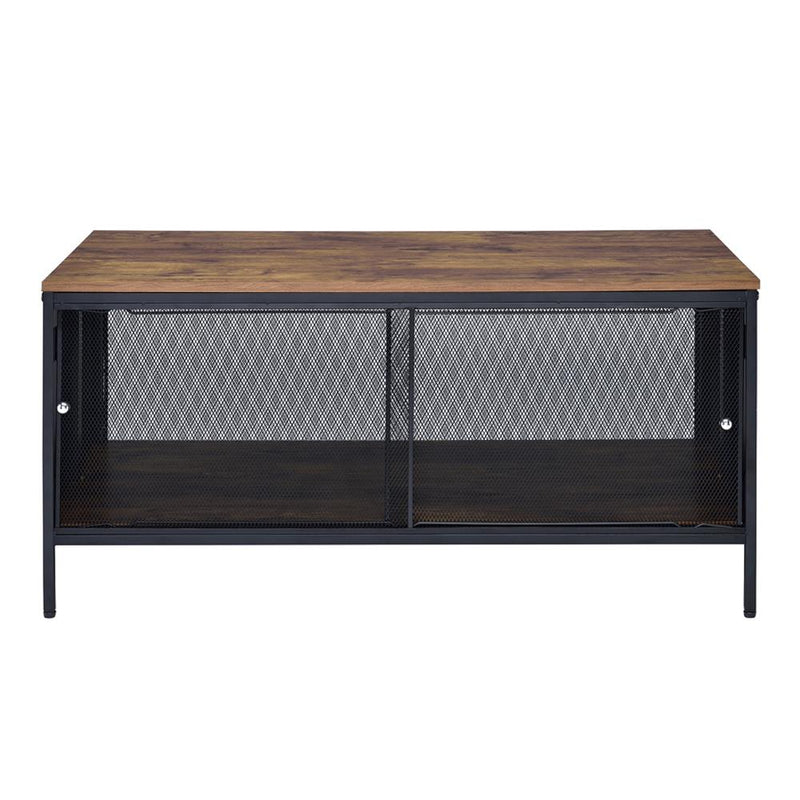 Acme Furniture Winam 82780 Coffee Table - Antique Oak & Black IMAGE 3