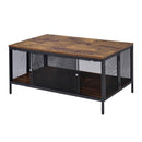 Acme Furniture Winam 82780 Coffee Table - Antique Oak & Black IMAGE 4