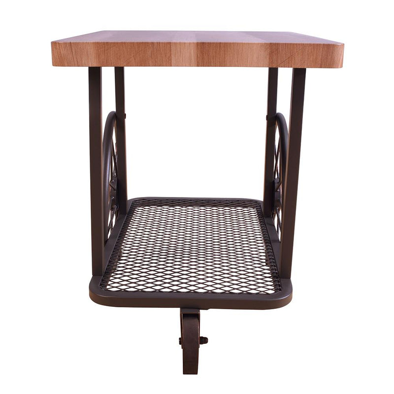 Acme Furniture Francie 82862 End Table - Oak & Antique Gray IMAGE 5