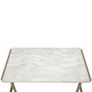 Acme Furniture Boice II 82872 End Table - Faux Marble & Champagne IMAGE 4