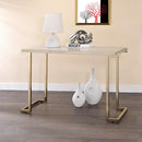 Acme Furniture Boice II 82873 Sofa Table - Faux Marble & Champagne IMAGE 1