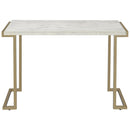 Acme Furniture Boice II 82873 Sofa Table - Faux Marble & Champagne IMAGE 3