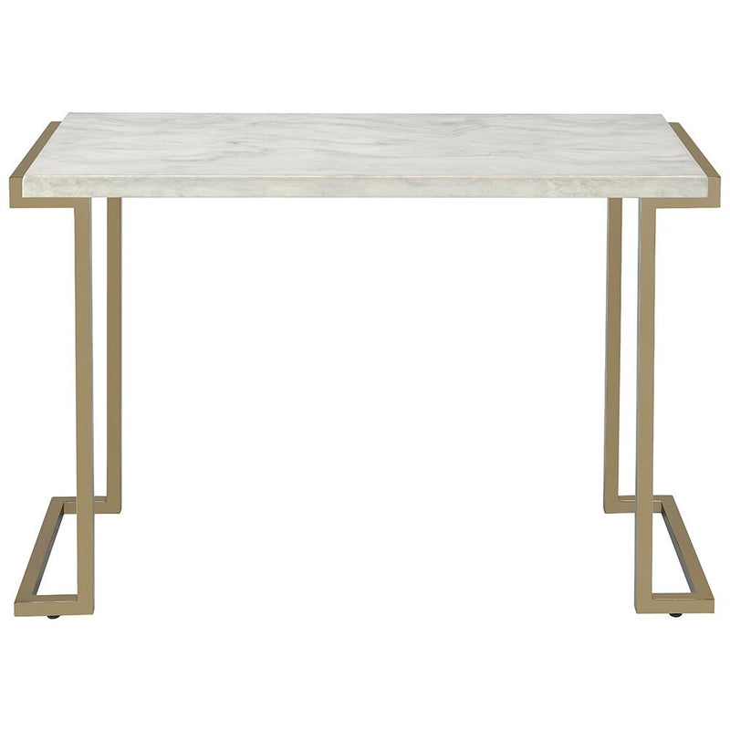 Acme Furniture Boice II 82873 Sofa Table - Faux Marble & Champagne IMAGE 3