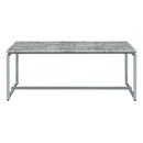 Acme Furniture Jurgen 83235 3 pc Coffee & End Set - Faux Concrete & Silver IMAGE 4