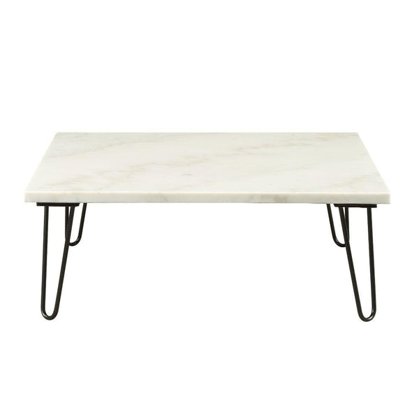 Acme Furniture Telestis 84500 Coffee Table - White & Black IMAGE 1