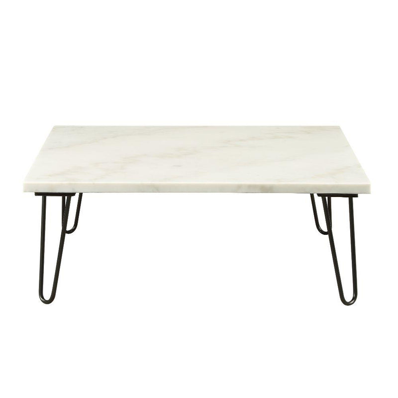Acme Furniture Telestis 84500 Coffee Table - White & Black IMAGE 1