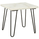 Acme Furniture Telestis 84502 End Table - White & Black IMAGE 2
