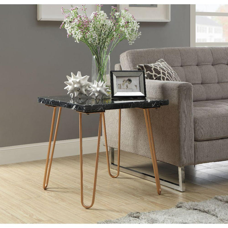 Acme Furniture Telestis 84507 End Table - Black & Gold IMAGE 4