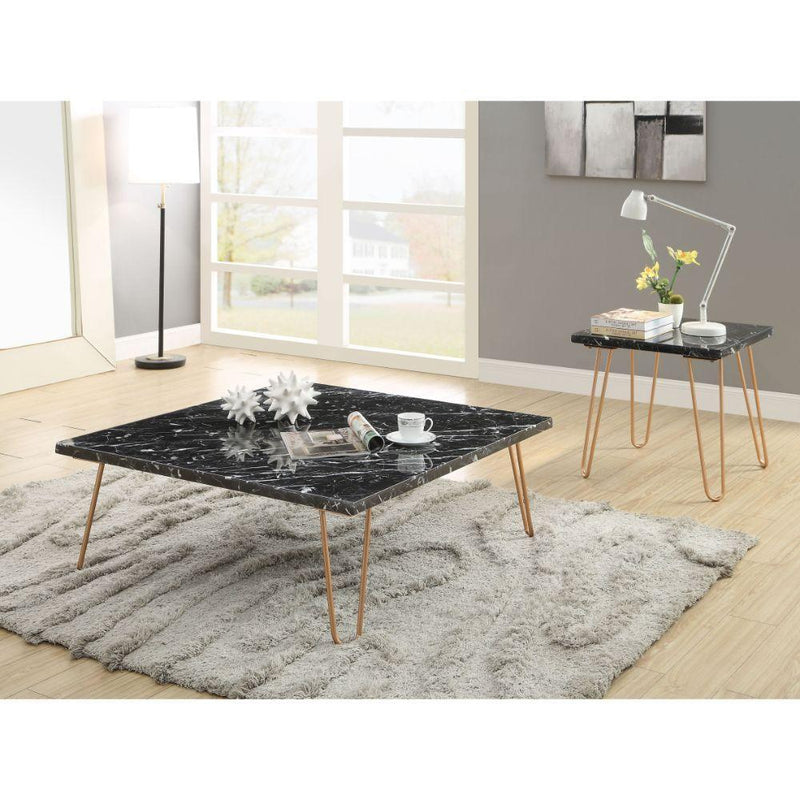 Acme Furniture Telestis 84507 End Table - Black & Gold IMAGE 6