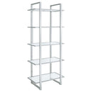 Coaster Furniture Hartford 805538 Glass Shelf Bookcase IMAGE 1
