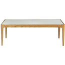 Acme Furniture Gwynn 84665 Coffee Table - Natural & Frosted Glass IMAGE 1