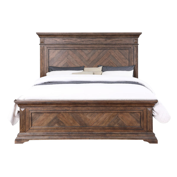New Classic Furniture Mar Vista B658 King Panel Bed - Walnut IMAGE 1