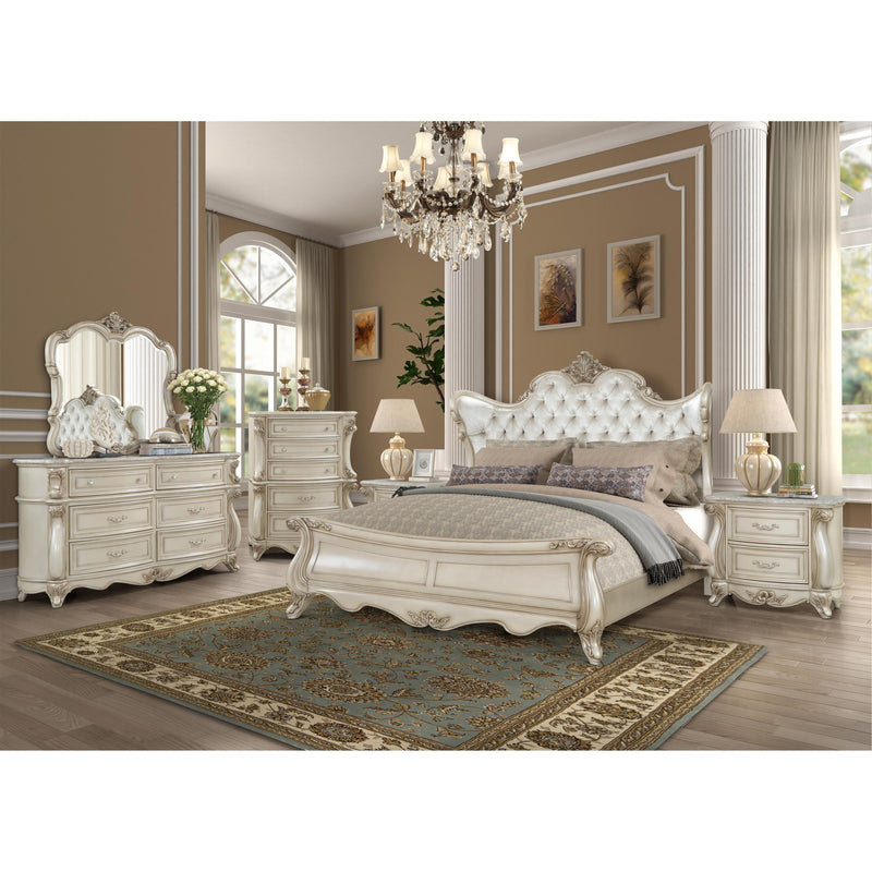 New Classic Furniture Monique B992 California King Upholstered Bed - Pearl IMAGE 2