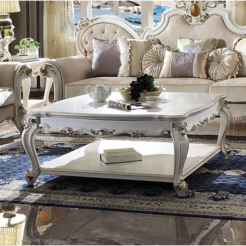 Acme Furniture Picardy 85460 Coffee Table - Antique Pearl IMAGE 3
