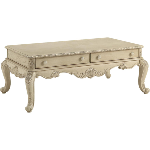 Acme Furniture Ragenardus 86020 Coffee Table - Antique White IMAGE 1