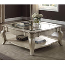 Acme Furniture Chelmsford 86050 Coffee Table - Antique Taupe & Clear Glass IMAGE 2