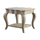 Acme Furniture Chelmsford 86052 End Table - Antique Taupe & Clear Glass IMAGE 1