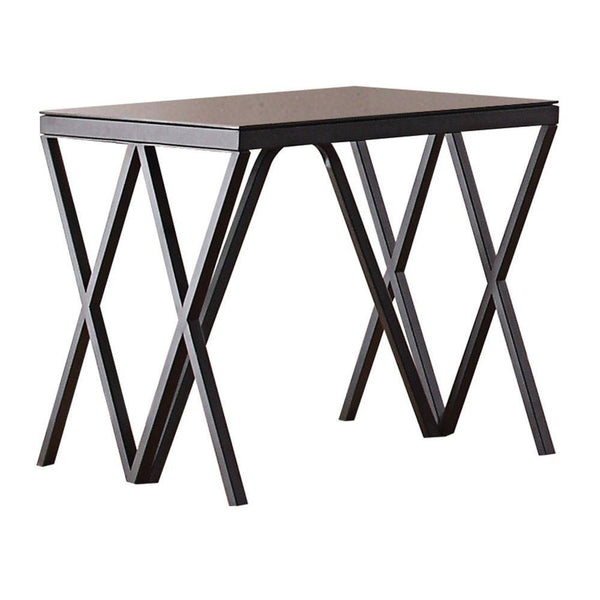 Acme Furniture Magenta 87156 End Table - Black & Glass IMAGE 1