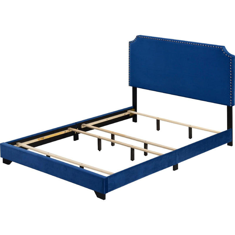 Acme Furniture 26760Q Queen Panel Bed - Blue IMAGE 2