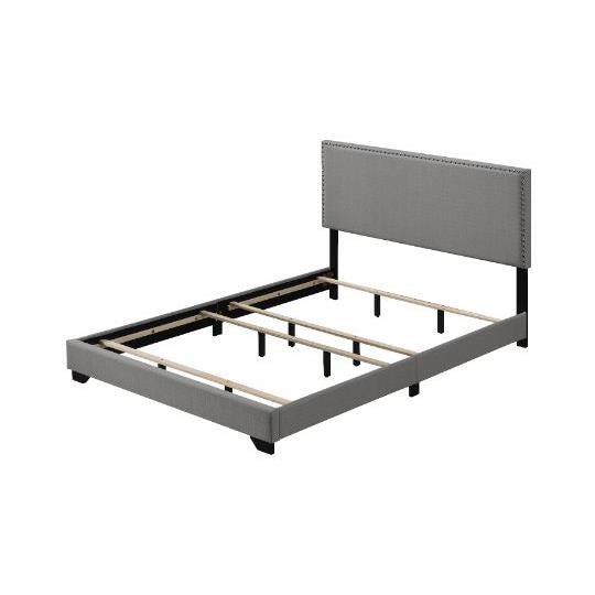 Acme Furniture 27430Q Queen Panel Bed - Light Gray IMAGE 1