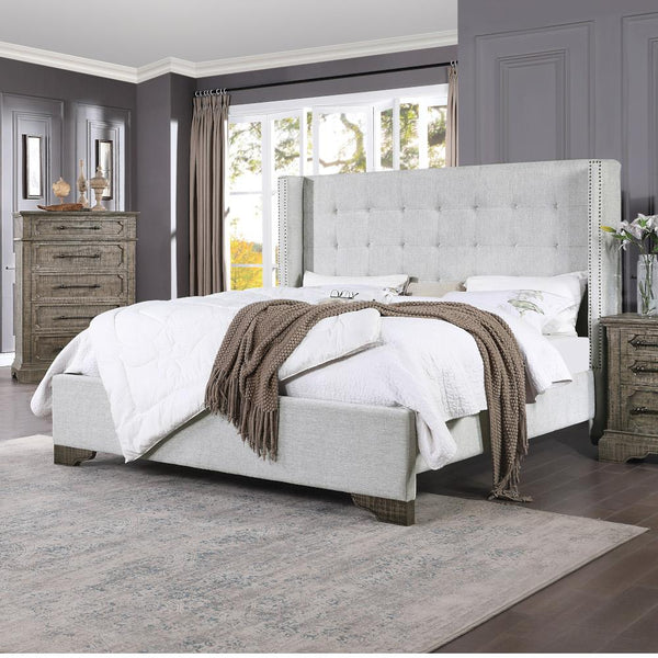 Acme Furniture 27700Q Queen Bed - Tan IMAGE 1