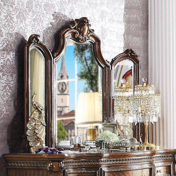 Acme Furniture Picardy 27844 Dresser Mirror - Cherry Oak IMAGE 1