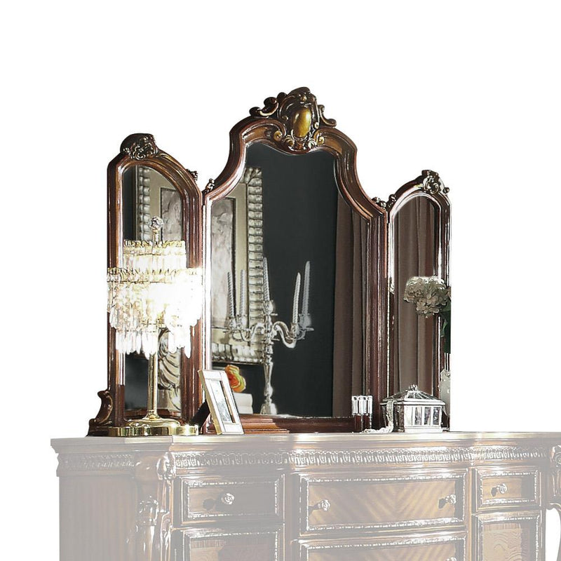 Acme Furniture Picardy 27844 Dresser Mirror - Cherry Oak IMAGE 2