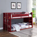 Acme Furniture Cargo 38280 Twin Over Twin Bunk Bed - Red IMAGE 1