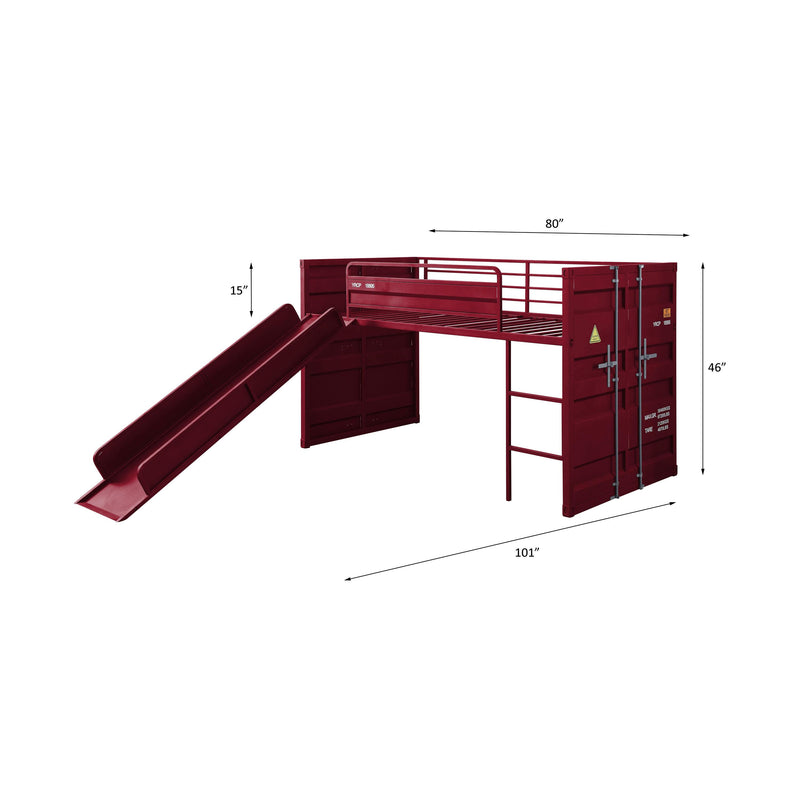 Acme Furniture Cargo 38300 Twin Loft Bed with Slide IMAGE 7