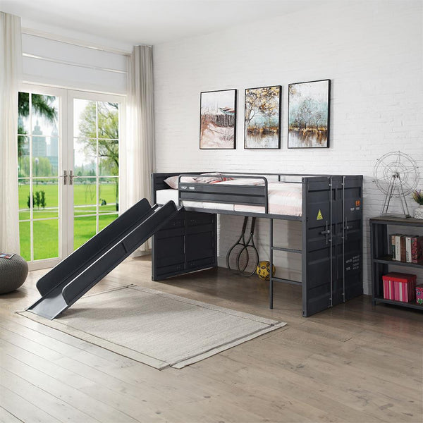 Acme Furniture Cargo 38305 Twin Loft Bed - Gunmetal IMAGE 1