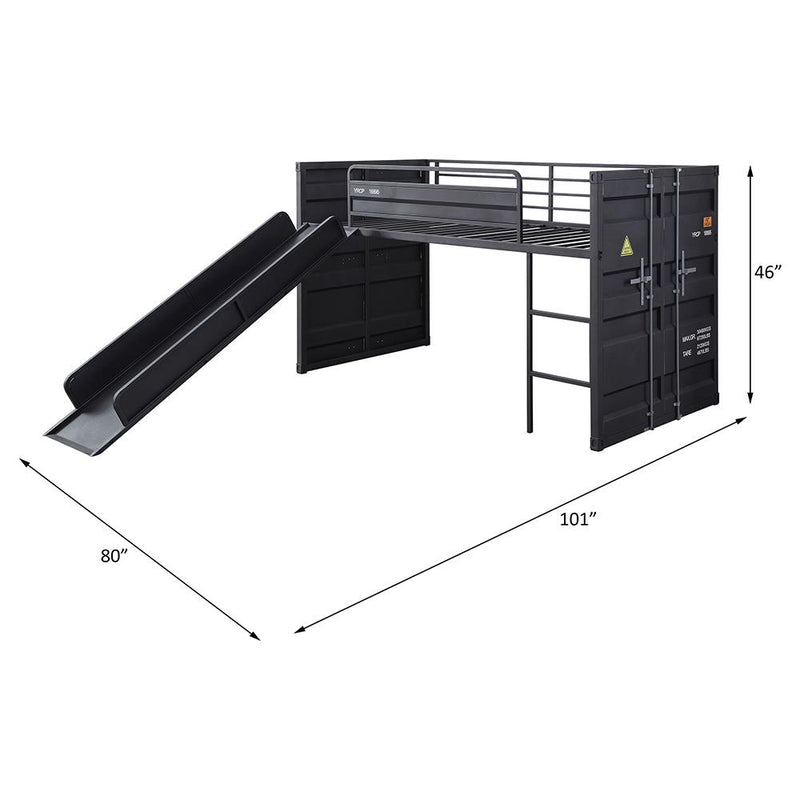 Acme Furniture Cargo 38305 Twin Loft Bed - Gunmetal IMAGE 6