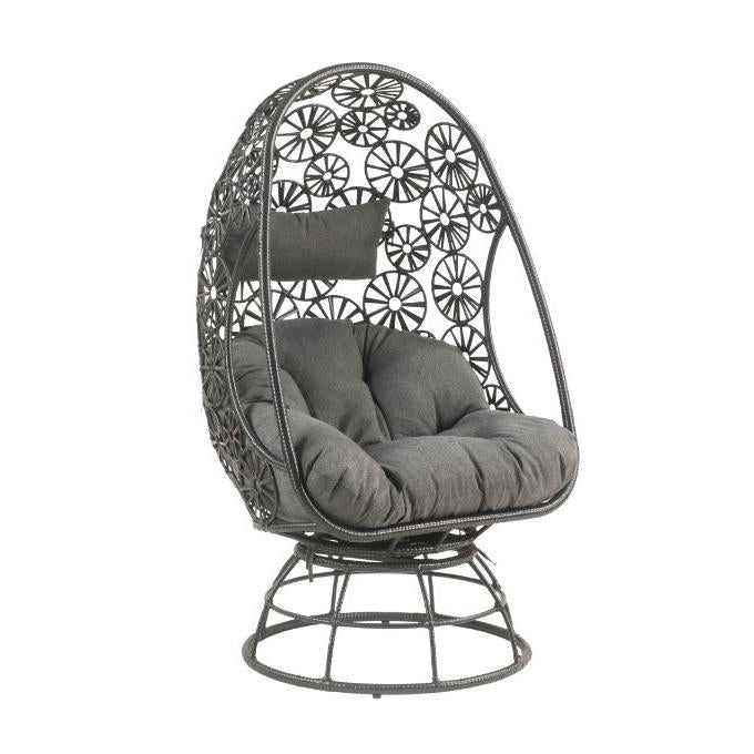 Acme Furniture 45113 Patio Hanging Chair with Stand and Side Table IMAGE 4