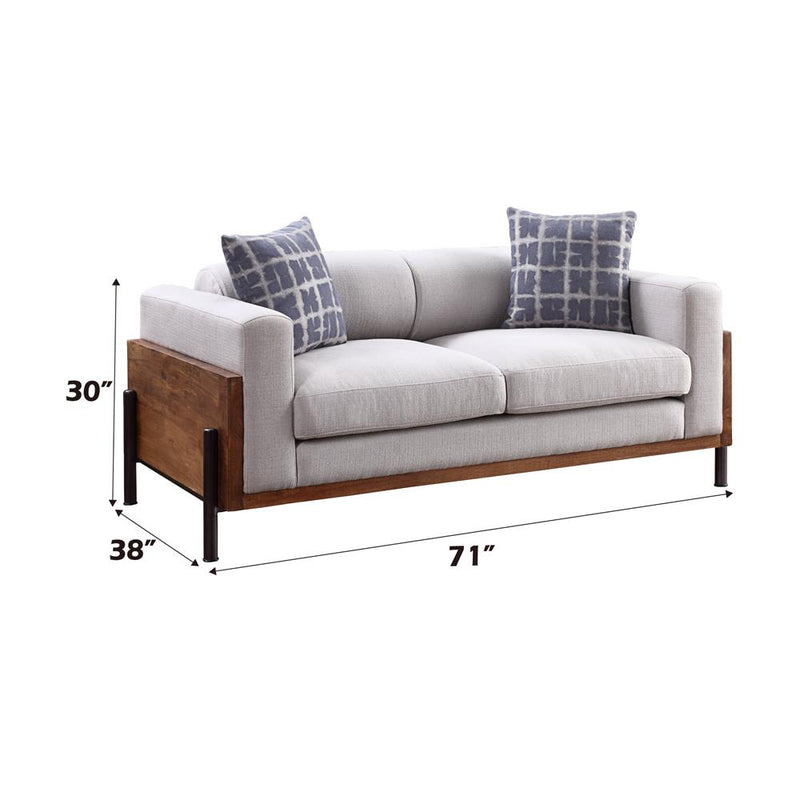 Acme Furniture Pelton 54891 Loveseat with 2 Pillows IMAGE 5