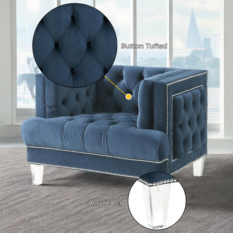 Acme Furniture Ansario 56457 Chair - Blue IMAGE 2