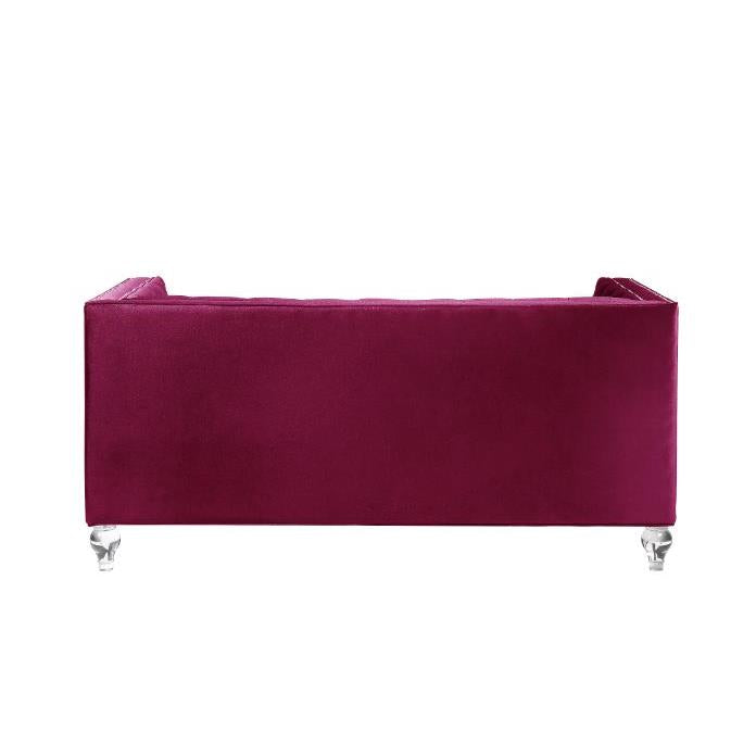 Acme Furniture Heibero 56896 Loveseat - Burgundy IMAGE 3