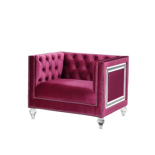 Acme Furniture Heibero 56897 Chair - Burgundy IMAGE 1